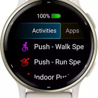 Garmin Vivoactive 5 Aluminium 42mm Αδιάβροχο Smartwatch με Παλμογράφο (Ivory)