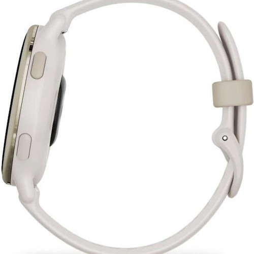 Garmin Vivoactive 5 Aluminium 42mm Αδιάβροχο Smartwatch με Παλμογράφο (Ivory)