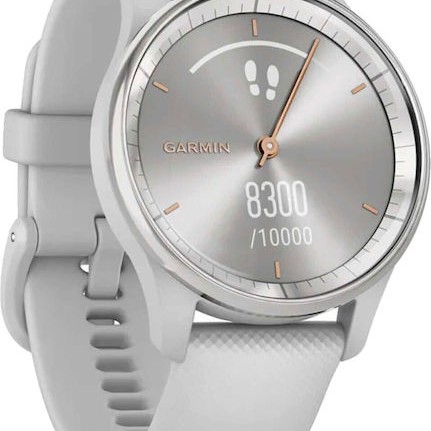 Garmin Vívomove Trend Stainless Steel 40mm Αδιάβροχο Smartwatch με Παλμογράφο (Ασημί)