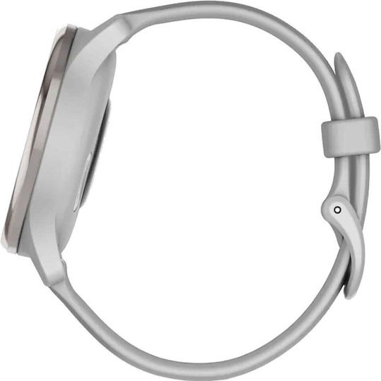 Garmin Vívomove Trend Stainless Steel 40mm Αδιάβροχο Smartwatch με Παλμογράφο (Ασημί)