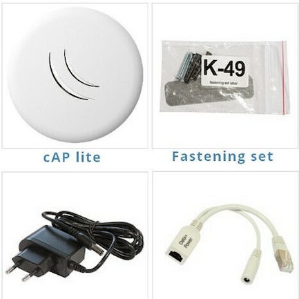 MikroTik cAP lite Access Point Wi‑Fi 4 Single Band (2.4GHz)