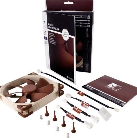 Noctua NF-A14 FLX Case Fan 140mm με Σύνδεση 4-Pin Molex / 3-Pin Καφέ