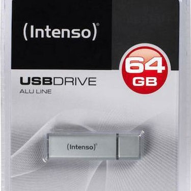 Intenso Alu Line 64GB USB 2.0 Stick Ασημί