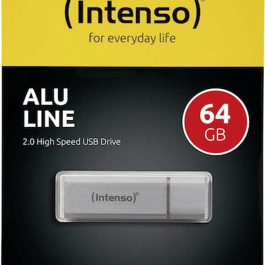 Intenso Alu Line 64GB USB 2.0 Stick Ασημί
