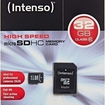 Intenso microSDHC 32GB Class 10 High Speed με αντάπτορα