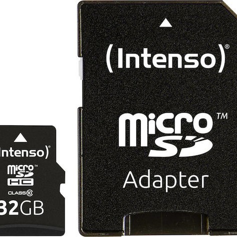 Intenso microSDHC 32GB Class 10 High Speed με αντάπτορα