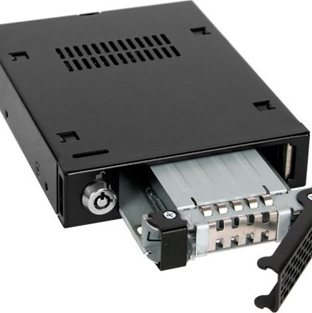 Icy Dock MB991SK-B Full Metal 2.5 inch Hot-Swap SATA/SAS HDD/SSD Mobile Rack Backplane Cage for External 3.5Inch Drive Bay Μαύρο MB991SK-B