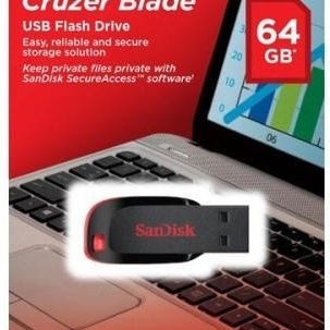 Sandisk Cruzer Blade 64GB USB 2.0 Stick Μαύρο