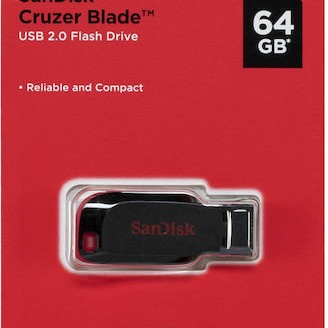 Sandisk Cruzer Blade 64GB USB 2.0 Stick Μαύρο