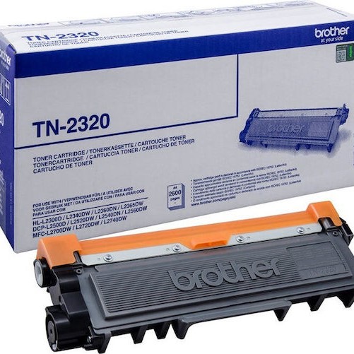Brother TN-2320 Γνήσιο Toner Laser Εκτυπωτή Μαύρο High Capacity 2600 Σελίδων TN-2320