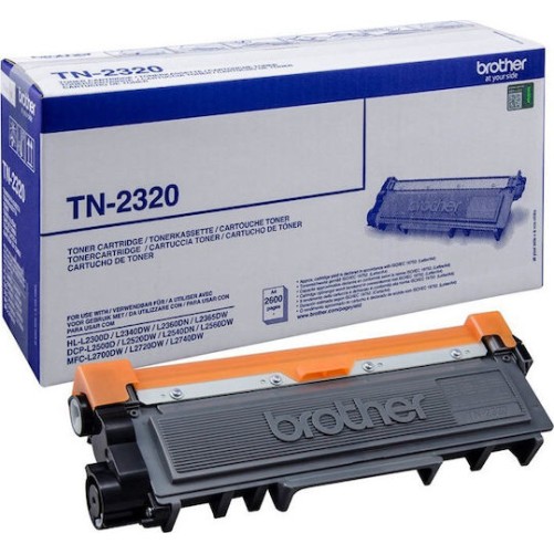 Brother TN-2320 Γνήσιο Toner Laser Εκτυπωτή Μαύρο High Capacity 2600 Σελίδων TN-2320