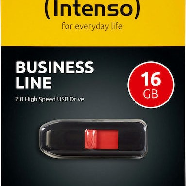 Intenso Business Line 16GB USB 2.0 Stick Μαύρο