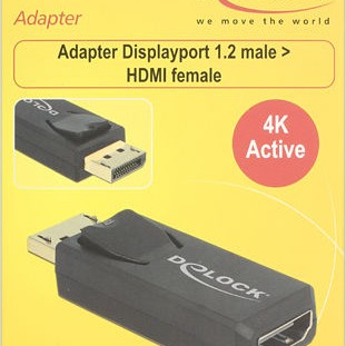 DeLock Μετατροπέας HDMI female σε DisplayPort male 1τμχ 65573