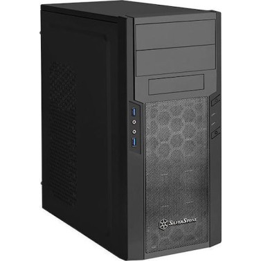 Silverstone Precision PS13B Midi Tower Κουτί Υπολογιστή Μαύρο