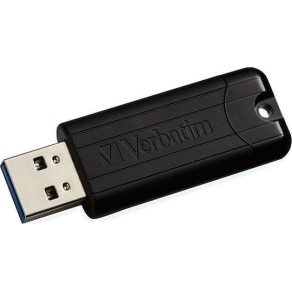Verbatim PinStripe 16GB USB 3.0 Stick Μαύρο