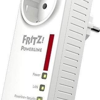 AVM Fritz! 1220E Powerline Διπλού Kit για Ενσύρματη Σύνδεση με Passthrough Πρίζα και 2 Θύρες Gigabit Ethernet