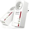 AVM Fritz! 1220E Powerline Διπλού Kit για Ενσύρματη Σύνδεση με Passthrough Πρίζα και 2 Θύρες Gigabit Ethernet
