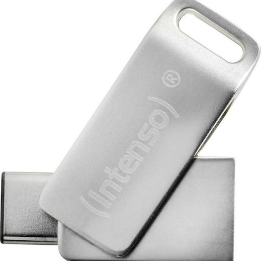 Intenso cMobile Line 32GB USB 3.1 Stick με σύνδεση USB-C & USB-A Ασημί