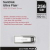 Sandisk Ultra Flair 256GB USB 3.0 Stick Μαύρο