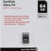 Sandisk Ultra Fit 64GB USB 3.1 Stick Μαύρο