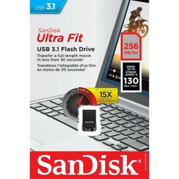 Sandisk Ultra Fit 256GB USB 3.1 Stick Μαύρο