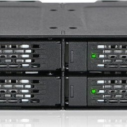 Icy Dock ToughArmor Rugged Full Metal 4-Bay 2.5 Inch NVMe U.2 SSD Mobile Rack For External 5.25 Inch Bay Μαύρο MB699VP-B