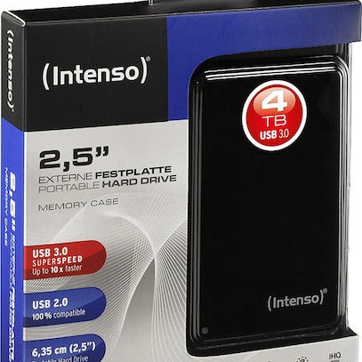 Intenso Memory Case USB 3.0 Εξωτερικός HDD 4TB 2.5" Μαύρο