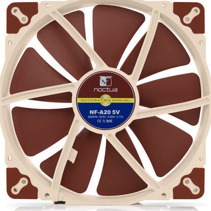 Noctua NF-A20 5V Case Fan 200mm με Σύνδεση 3-Pin Καφέ