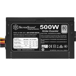 Silverstone ST50F-ES230 rev. 2.0 500W Μαύρο Τροφοδοτικό Υπολογιστή Full Wired 80 Plus Standard