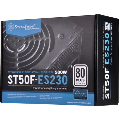 Silverstone ST50F-ES230 rev. 2.0 500W Μαύρο Τροφοδοτικό Υπολογιστή Full Wired 80 Plus Standard