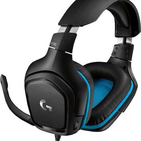 Logitech G432 7.1 Over Ear Gaming Headset με σύνδεση 3.5mm / USB Μπλε