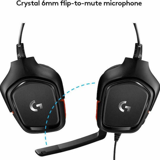 Logitech G432 7.1 Over Ear Gaming Headset με σύνδεση 3.5mm / USB Μπλε