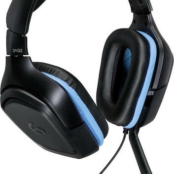 Logitech G432 7.1 Over Ear Gaming Headset με σύνδεση 3.5mm / USB Μπλε
