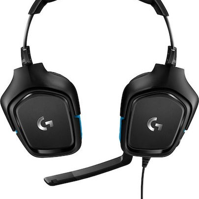 Logitech G432 7.1 Over Ear Gaming Headset με σύνδεση 3.5mm / USB Μπλε
