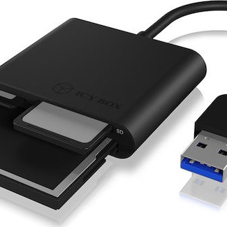 Icy Box Card Reader USB 3.0 για SD/microSD/CompactFlash