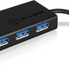 Icy Box USB 3.0 Hub 4 Θυρών με σύνδεση USB-A και Εξωτερική Παροχή Ρεύματος