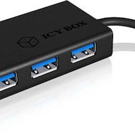 Icy Box USB 3.0 Hub 4 Θυρών με σύνδεση USB-A και Εξωτερική Παροχή Ρεύματος