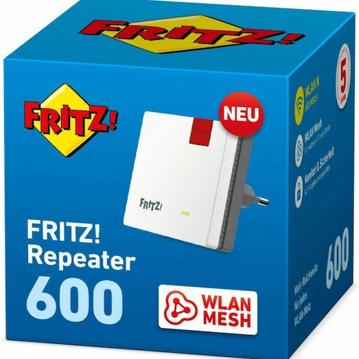 AVM Fritz!Repeater 600 Mesh WiFi Extender Single Band (2.4GHz) 600Mbps