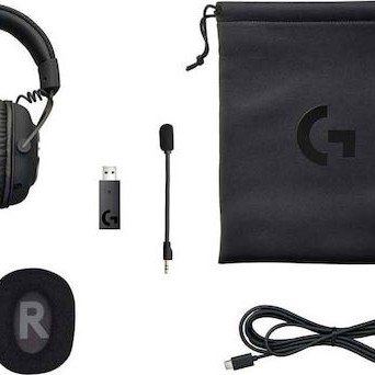 Logitech G Pro X Ασύρματο Over Ear Gaming Headset με σύνδεση USB
