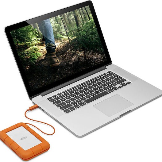 Lacie Rugged Secure USB 3.1 / USB-C Εξωτερικός HDD 2TB 2.5" Πορτοκαλί