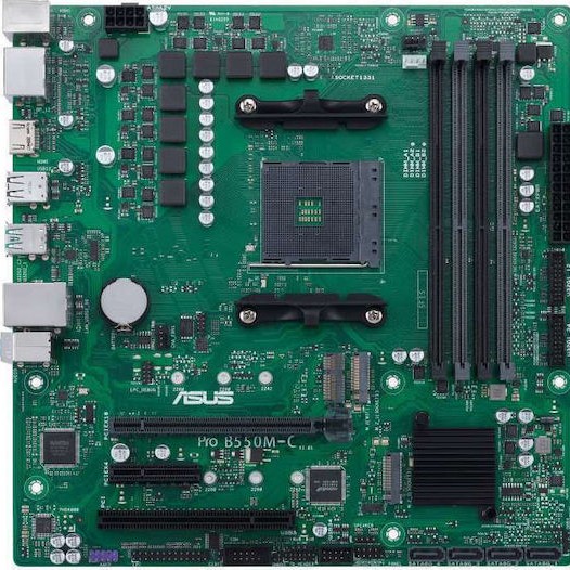 Asus Pro B550M-C/CSM Motherboard Micro ATX με AMD AM4 Socket 90MB15Q0-M0EAYC