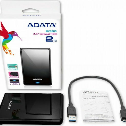 Adata HV620S USB 3.0 Εξωτερικός HDD 2TB 2.5