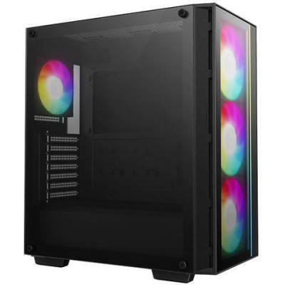 Deepcool Matrexx 55 V4 C Gaming Midi Tower Κουτί Υπολογιστή με Πλαϊνό Παράθυρο και RGB Φωτισμό Μαύρο