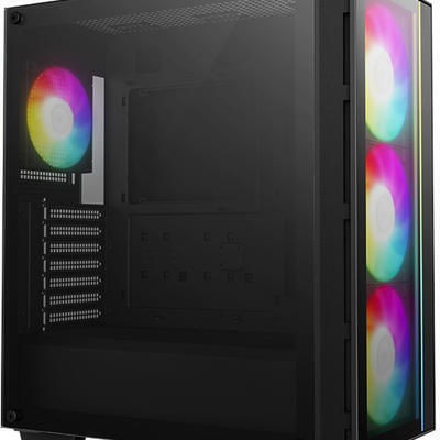 Deepcool Matrexx 55 V4 C Gaming Midi Tower Κουτί Υπολογιστή με Πλαϊνό Παράθυρο και RGB Φωτισμό Μαύρο