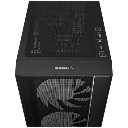 Deepcool Matrexx 55 Mesh V4 C Gaming Midi Tower Κουτί Υπολογιστή με Πλαϊνό Παράθυρο και RGB Φωτισμό Μαύρο